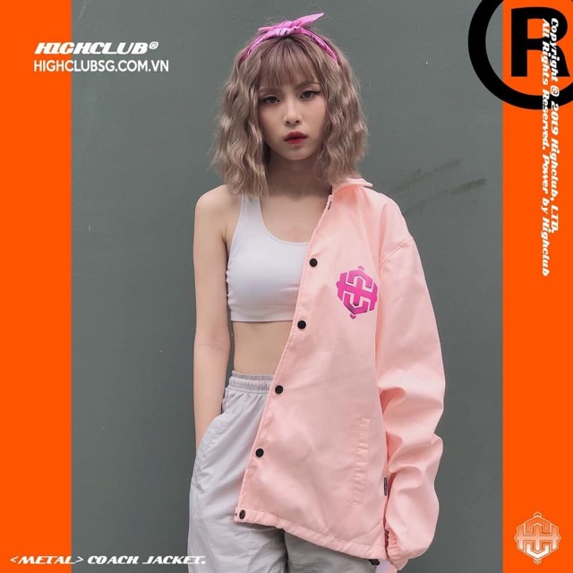 Áo khoác dù 2 lớp Highh Club Exorcism hồng đen xanh unisex | BigBuy360 - bigbuy360.vn