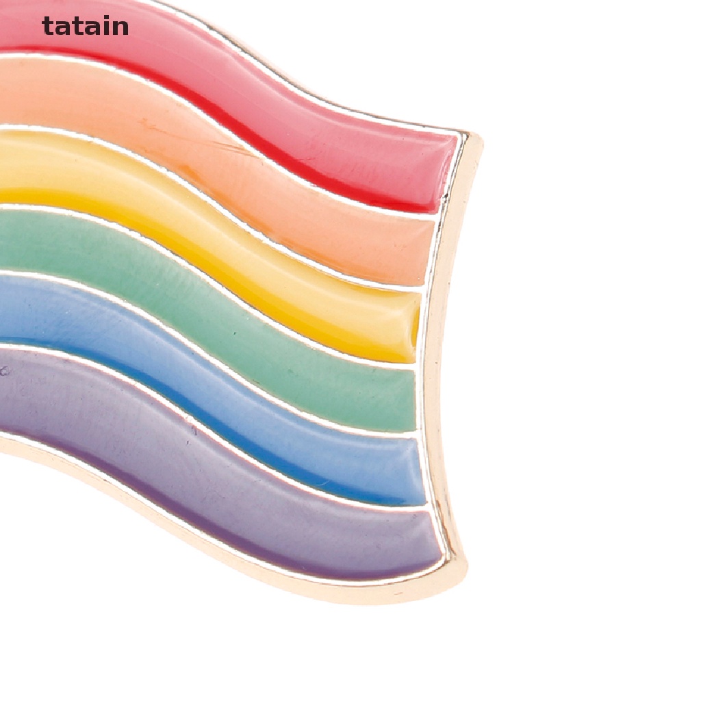 [TAT] Flag Heart Brooches LGBT Pride Lesbian Gay Symbol Enamel Pins Creative MetalBadg CVX