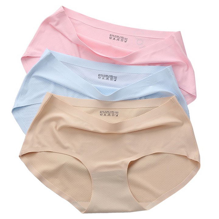 Bộ 10 quần lót nữ su thông hơi cao cấp thiết kế không đường may, chất su mát lạnh, siêu co giãn, mềm mịn, thoáng mát