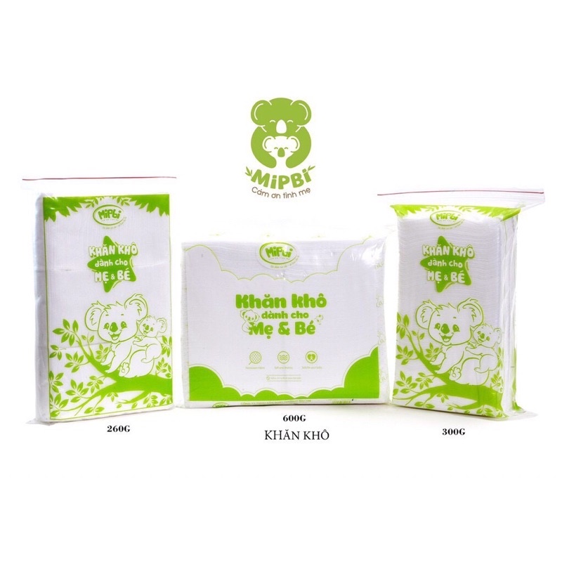 Combo 5 túi giấy khô đa năng mipbi 600g chính hãng cho bé