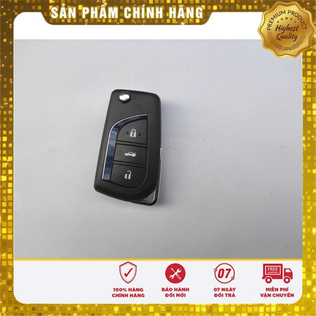 HCM_Chìa khóa gập theo xe Toyota Vios,Yaris 2010-2013,2014-2018,2019-2020_tặng kèm pin(bảo hành 12 tháng)