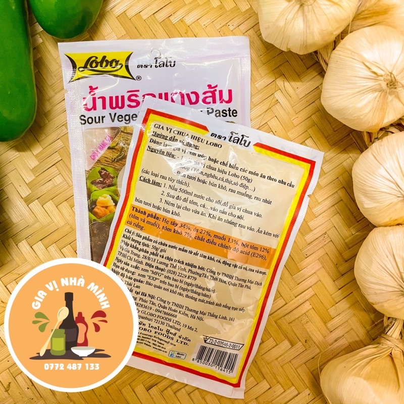 BỘT GIA VỊ LẨU THÁI CHUA TOMYUM LOBO 50GR