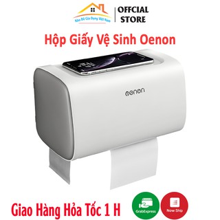 Hộp Đựng Giấy Vệ Sinh OENON Dán Tường Có Ngăn Và Giá Để Đồ