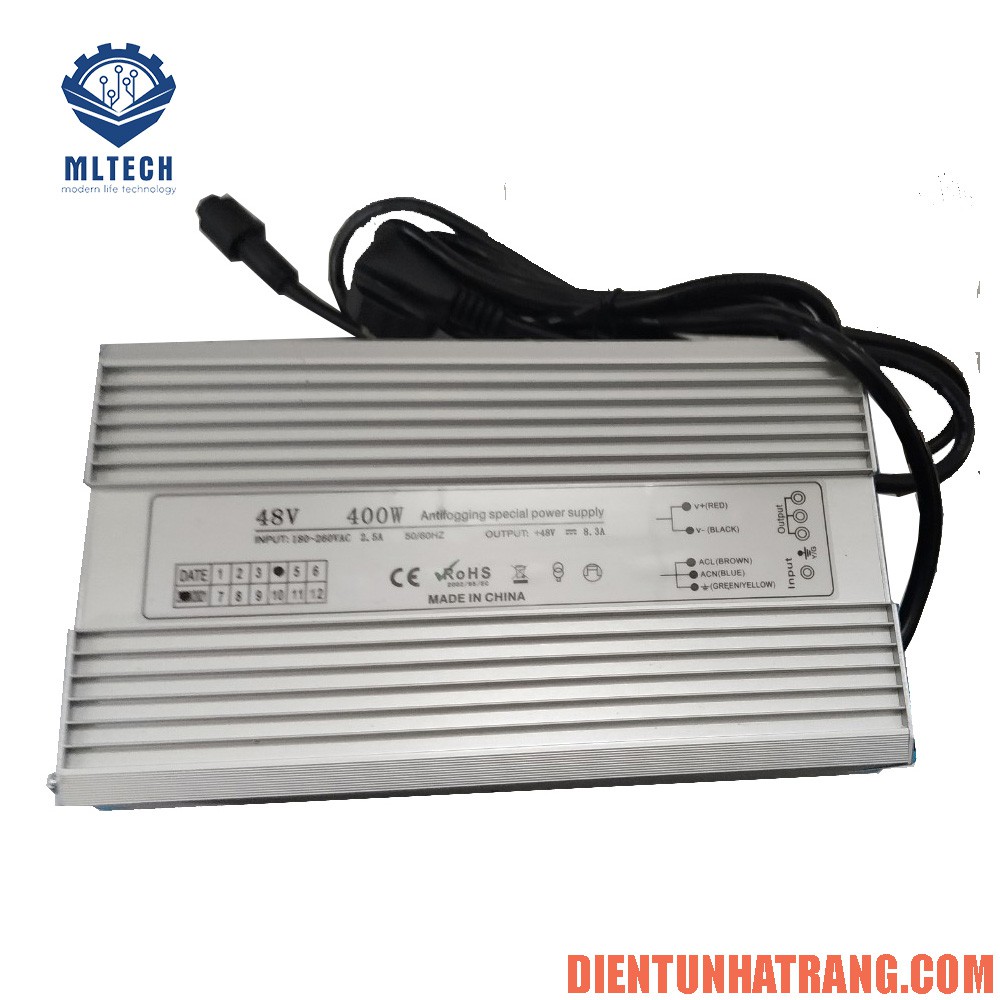 Bộ phun sương siêu âm 10 mắt và nguồn chống nước 48V 8.3A chất lượng cao