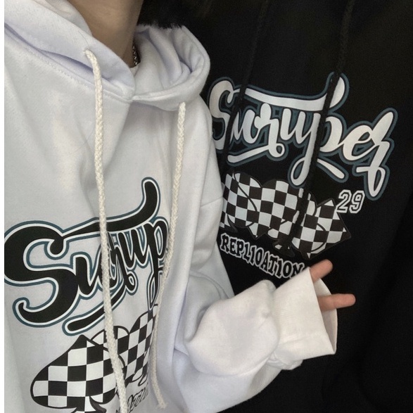 ZHELIHANGFEI Áo Hoodie Dáng Rộng In Chữ Phong Cách Retro Mỹ Cá Tính