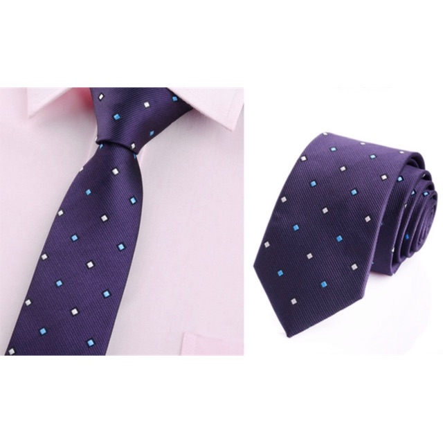 Cà vạt bản 6cm chấm bi cao cấp