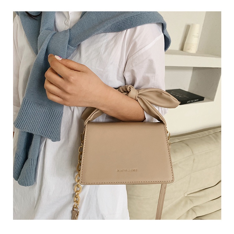 IELGY Túi Đeo Chéo Hình Vuông Cỡ Nhỏ Phối Dây Đeo Sợi Xích Thời Trang Cho Nữ