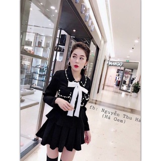 🌸 Set áo peplum + cv đính ngọc