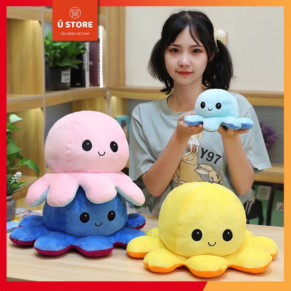 Gấu bông bạch tuộc cảm xúc | Thú bông bạch tuộc cute | Bông siêu mềm mịn size 25cm - 35cm - 60cm