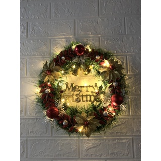 Mua  SỈ LẺ PHỤ KIỆN NOEL  VÒNG NGUYỆT QUẾ TREO CÂY THÔNG  TREO CỬA đường kính 30cm tặng kèm 1 móc dán tường siêu dính