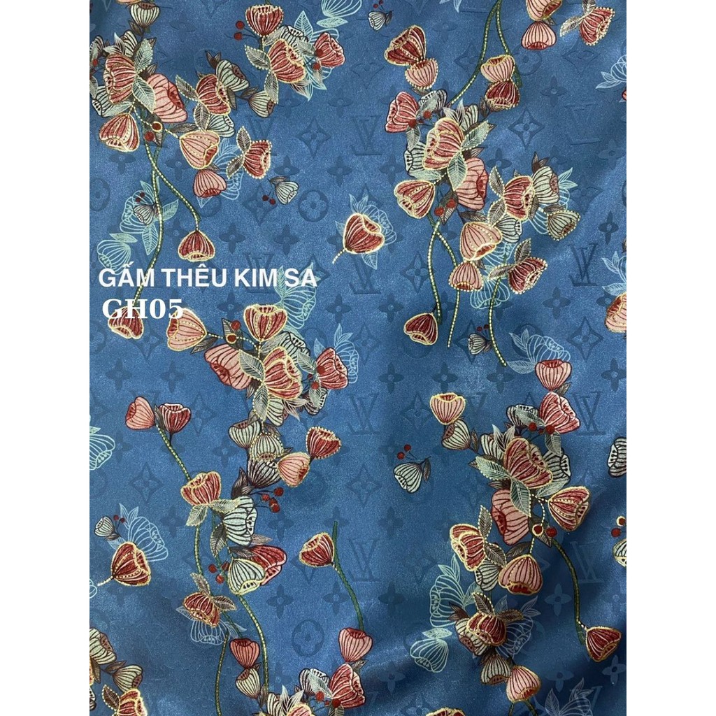 VẢI GẤM THÊU KIM SA MAY ÁO DÀI - DÒNG VẢI CAO CẤP