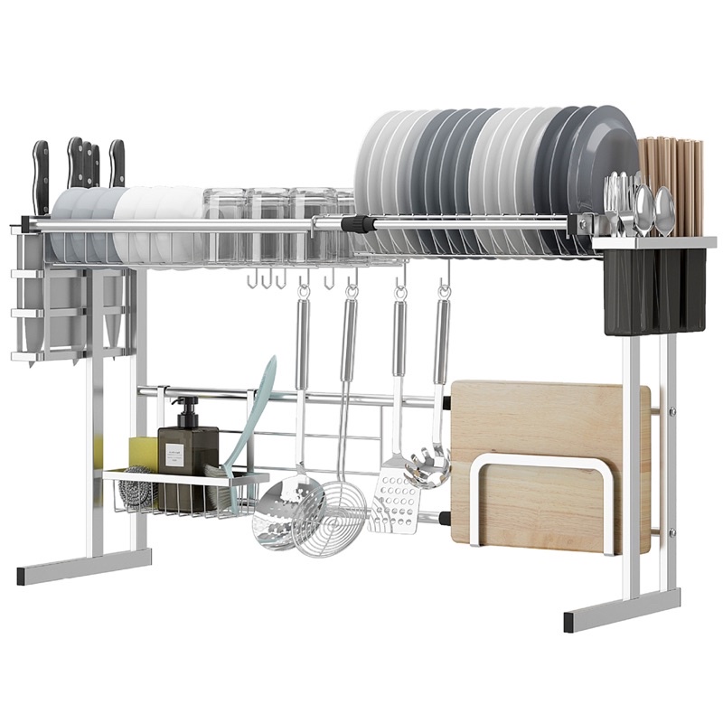 KỆ Chén Bát Đa Năng -Kệ Bát Thông Minh Co DÃn Kích Cỡ 57-94cm INOX 304 Không han rỉ