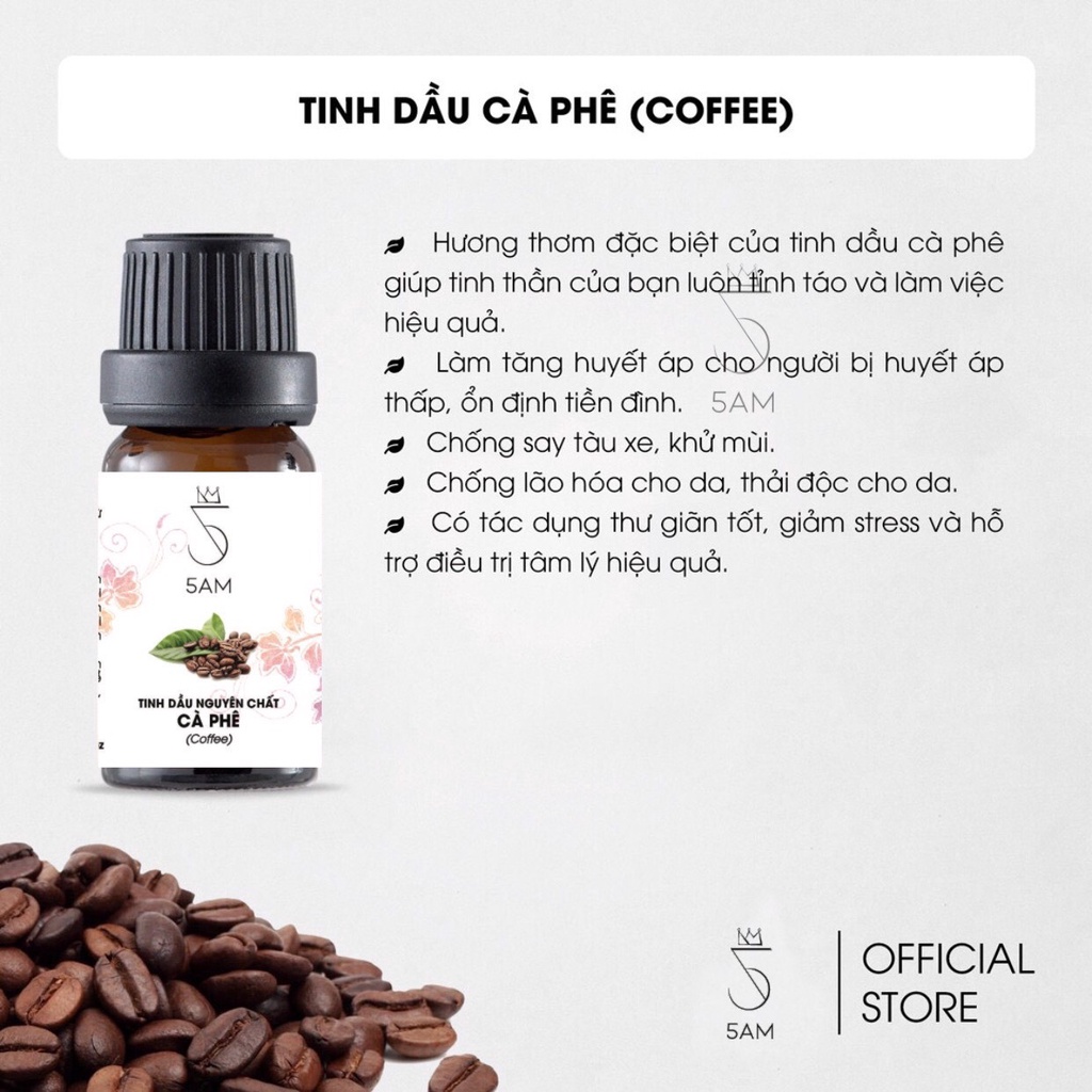 Tinh dầu Cà phê Ấn Độ 10ml | 5AM Store