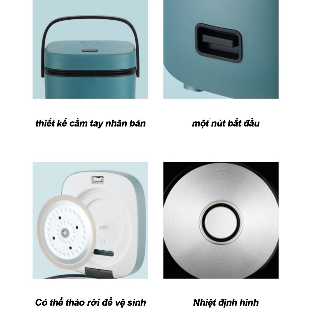 Hộp cơm điện đa năng Nồi Cơm Điện Mini Đa Năng Jiashi 1.2L - 2.5L cho 1- 3 người ăn