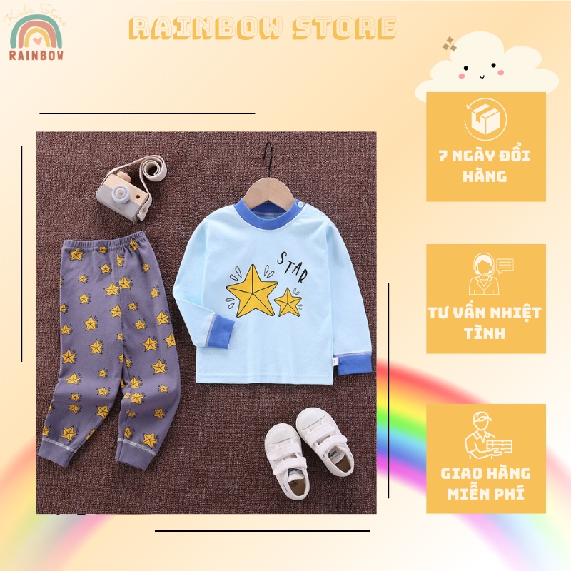 Bộ Đồ Dài Tay Cho Bé Chất Liệu Cotton Thấm Hút Mồ Hôi Nhiều Mẫu Dễ Thương Cho Bé Từ 8 Đến 25kg