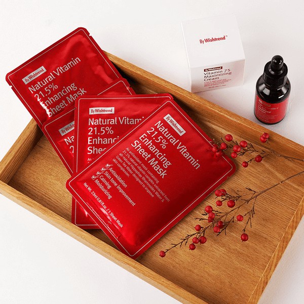 Mặt nạ giấy By Wishtrend Natural Vitamin 21.5% Enhancing Sheet Mask