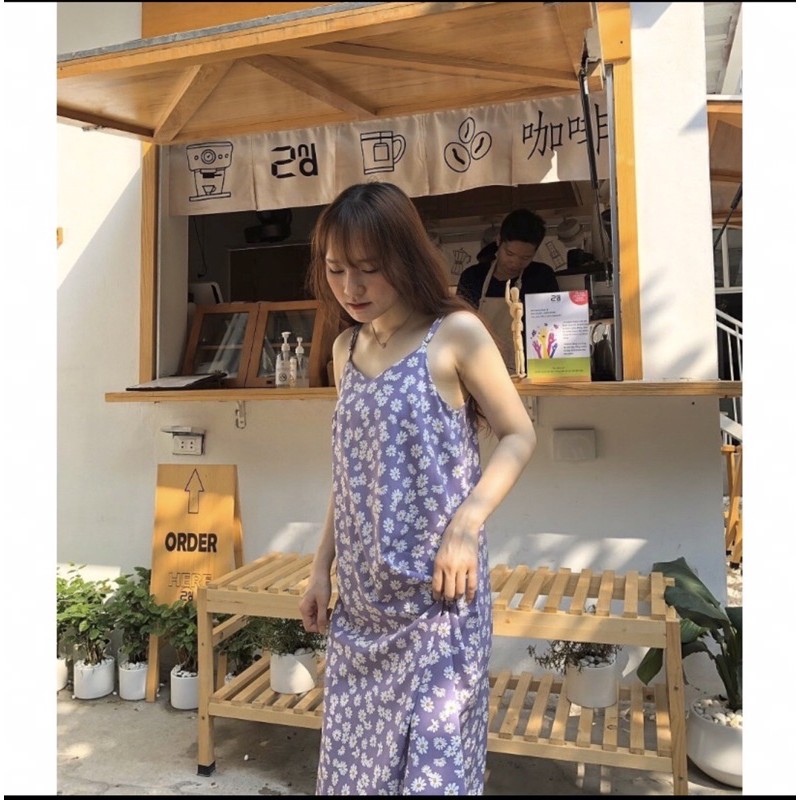 Thanh lý váy 2 dây hoa freesize