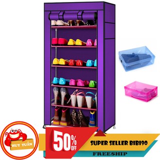 Tủ đựng giầy dép 7 tầng Tặng kèm hộp giày