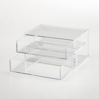 Hộp Mica Có Nắp Đựng Phụ Kiện/ Mỹ Phẩm 17,5x13x9,5cm MUJI