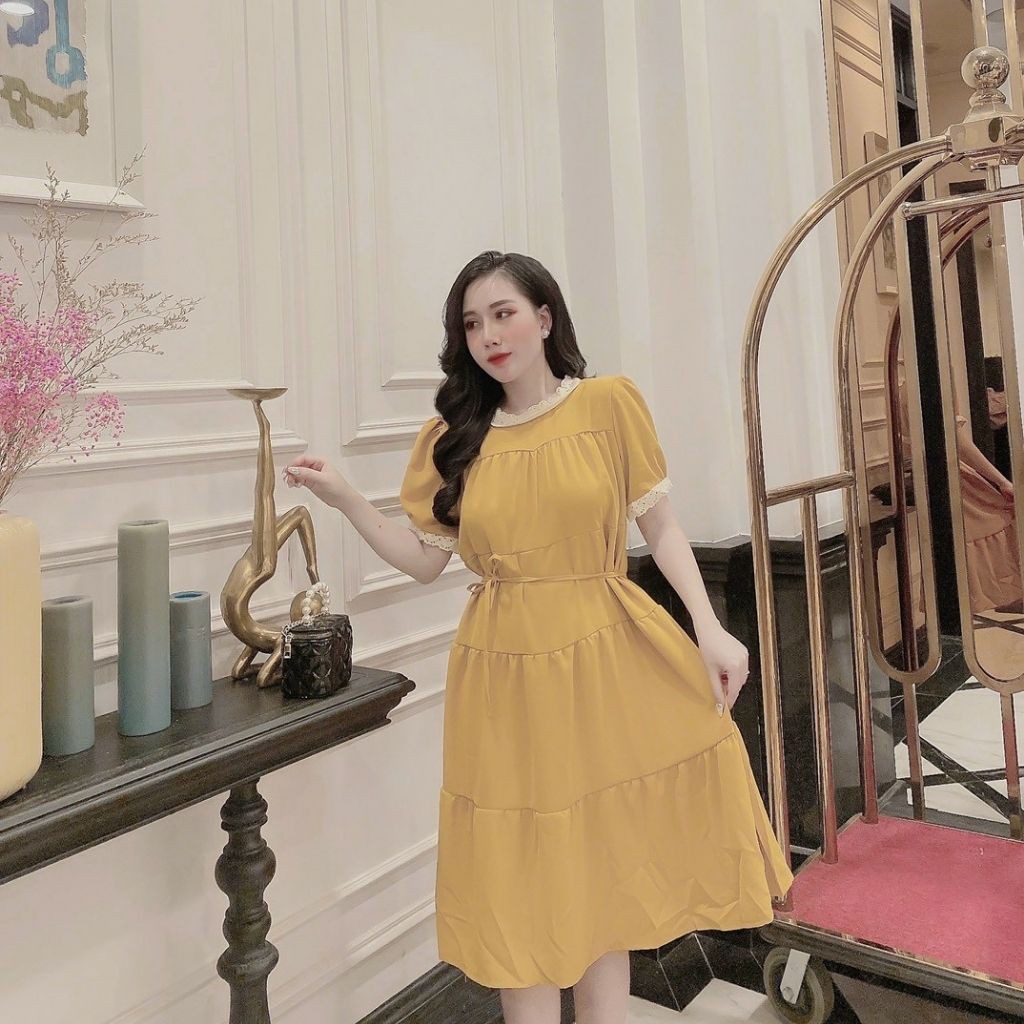 Váy bầu thời trang thiết kế M263 chất cát hàn freesize từ 45 đến 75kg