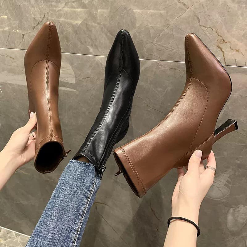 GIÀY BỐT NỮ MŨI NHỌN CAO GÓT 10CM