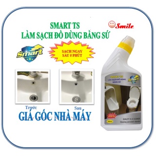Làm sạch tẩy trắng đồ dùng bằng sứ smart ts - bồn cầu, bồn tắm, bồn rửa-300ml