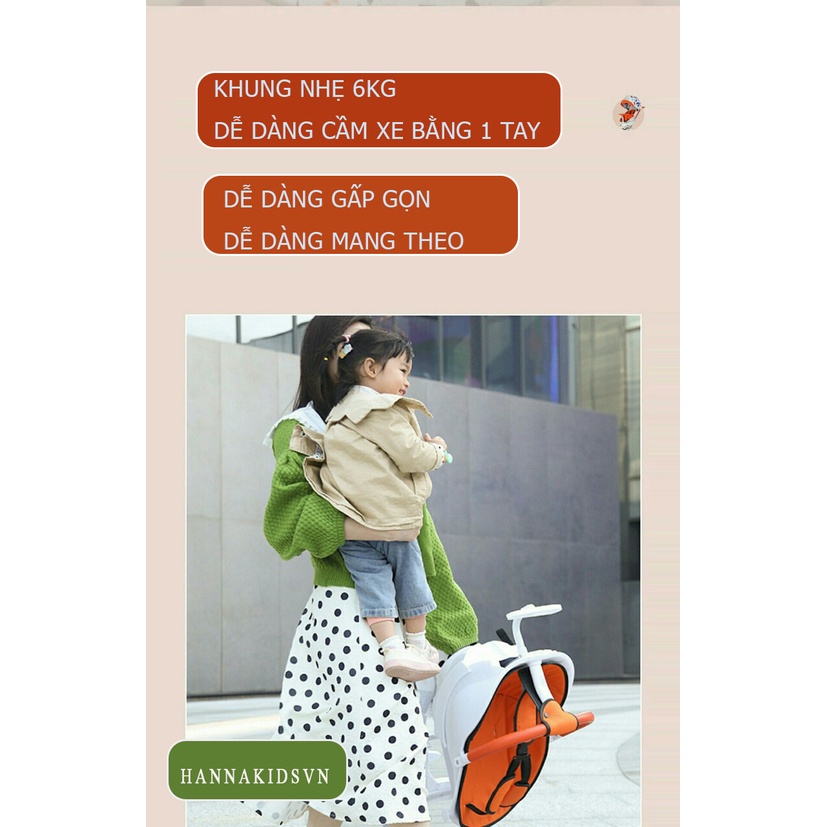 Xe đẩy gấp gọn cho bé X8 Pro đi du lịch, Xe đẩy cho bé 2 chiều ngả 4 tư thế cao cấp