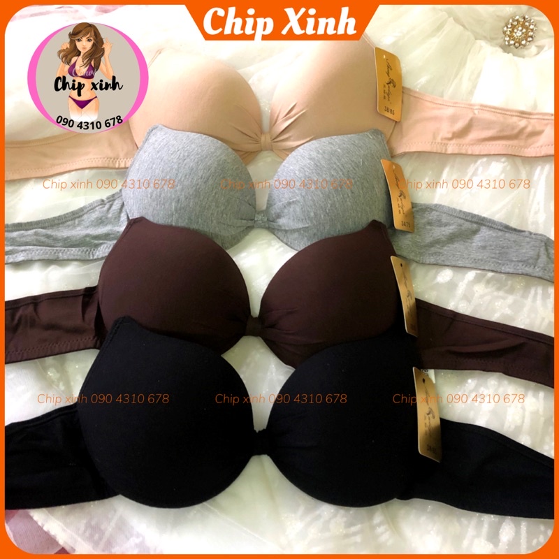 Áo lót cotton độn ngực hình nơ xinh, chất vải co dãn cao cấp