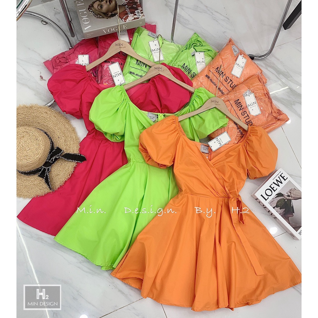 VÁY THÔ THẮT NƠ CHÉO ĐIỆU ĐÀ HOT HÈ 2022