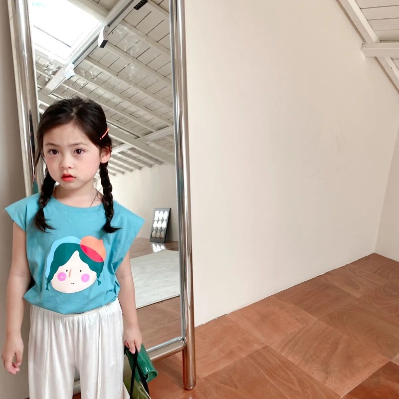 Áo Thun Không Tay Hở Lưng Thời Trang Mùa Hè Dành Cho Bé Gái
