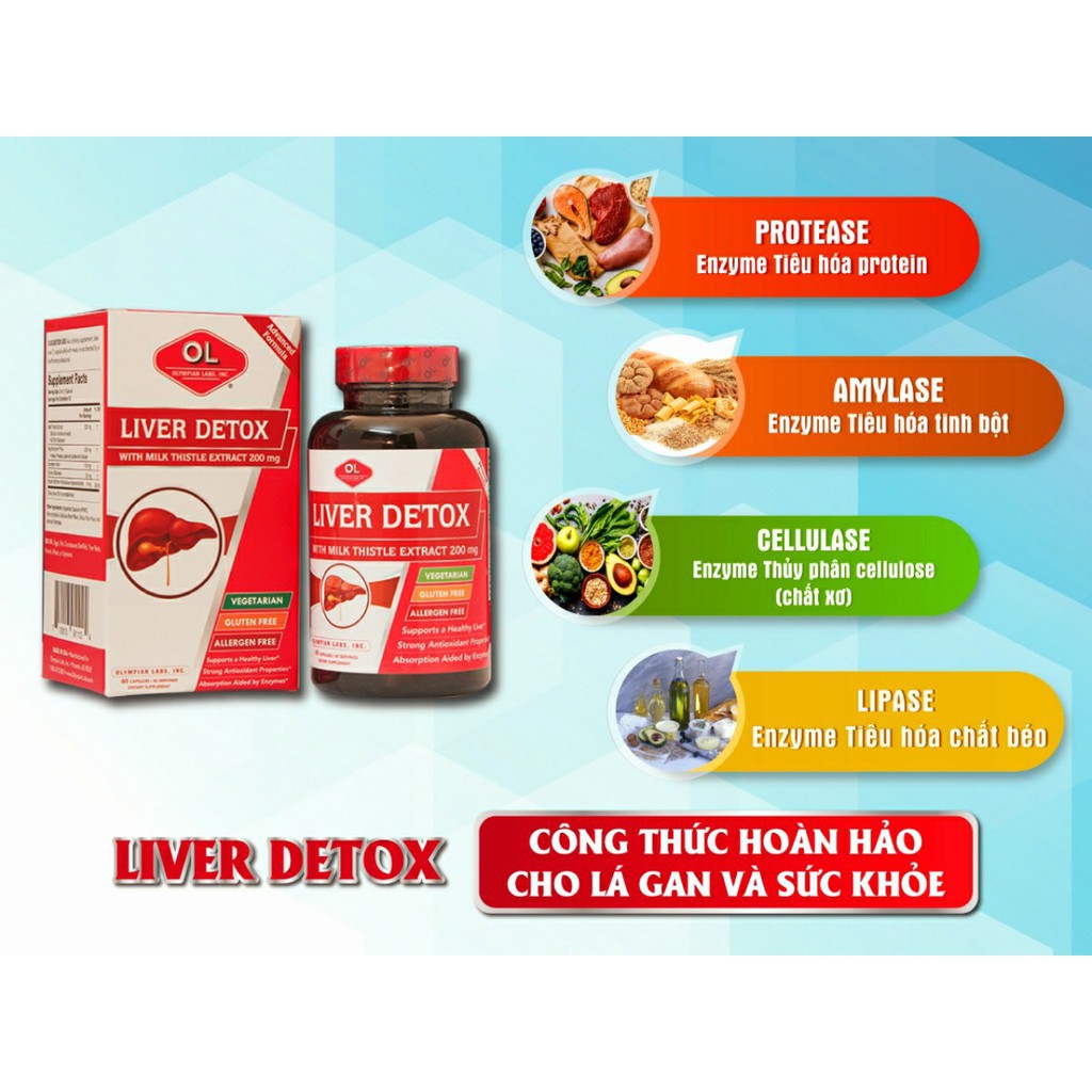 Viên Uống LIVER DETOX Bảo Vệ Chức Năng Gan (60 Viên)