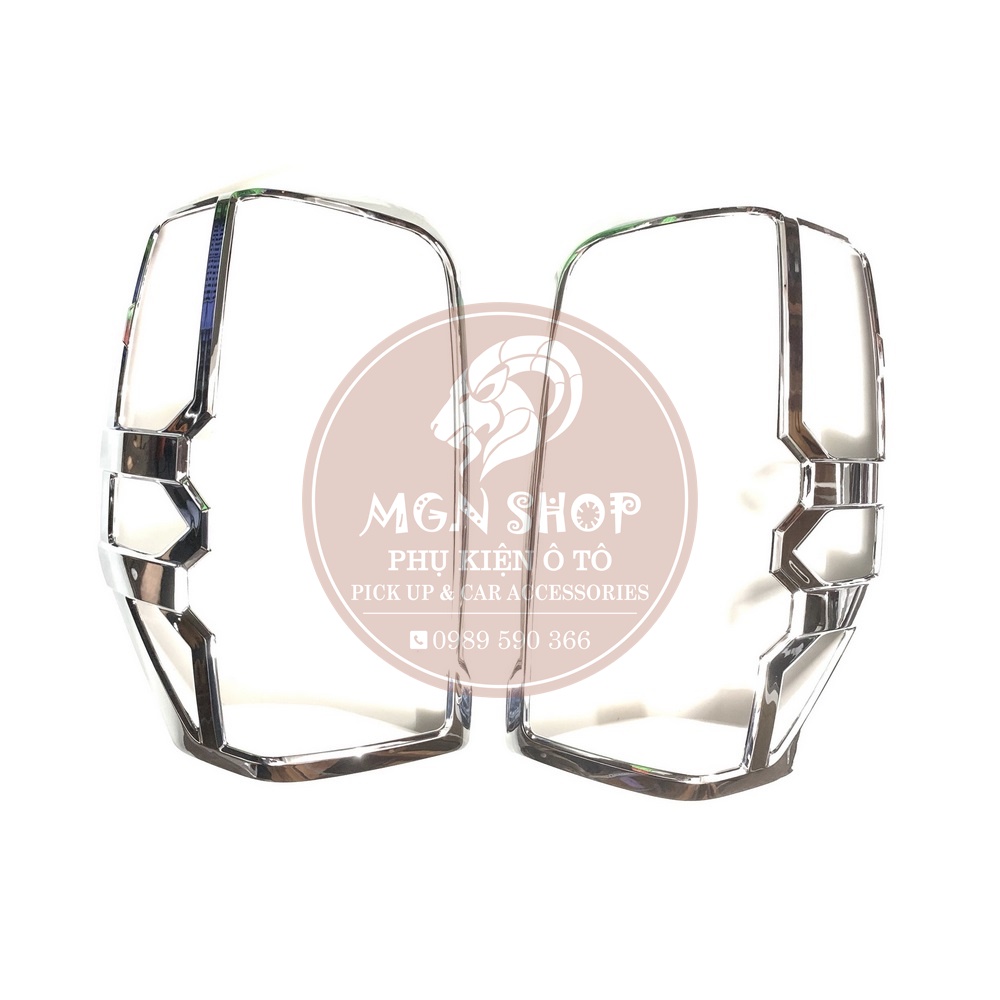 [Ốp đèn hậu] [Mitsubishi Triton 2019 - 2021] [màu đen / màu bạc]