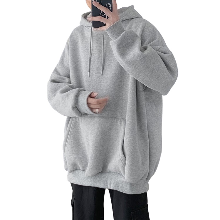 [Mã 12FASHIONSALE1 giảm 10K đơn 50K] Áo khoác Hoodie Nam, Hoodie Basic Unisex Nỉ From Rộng Màu Xám - Basic Boutique | BigBuy360 - bigbuy360.vn