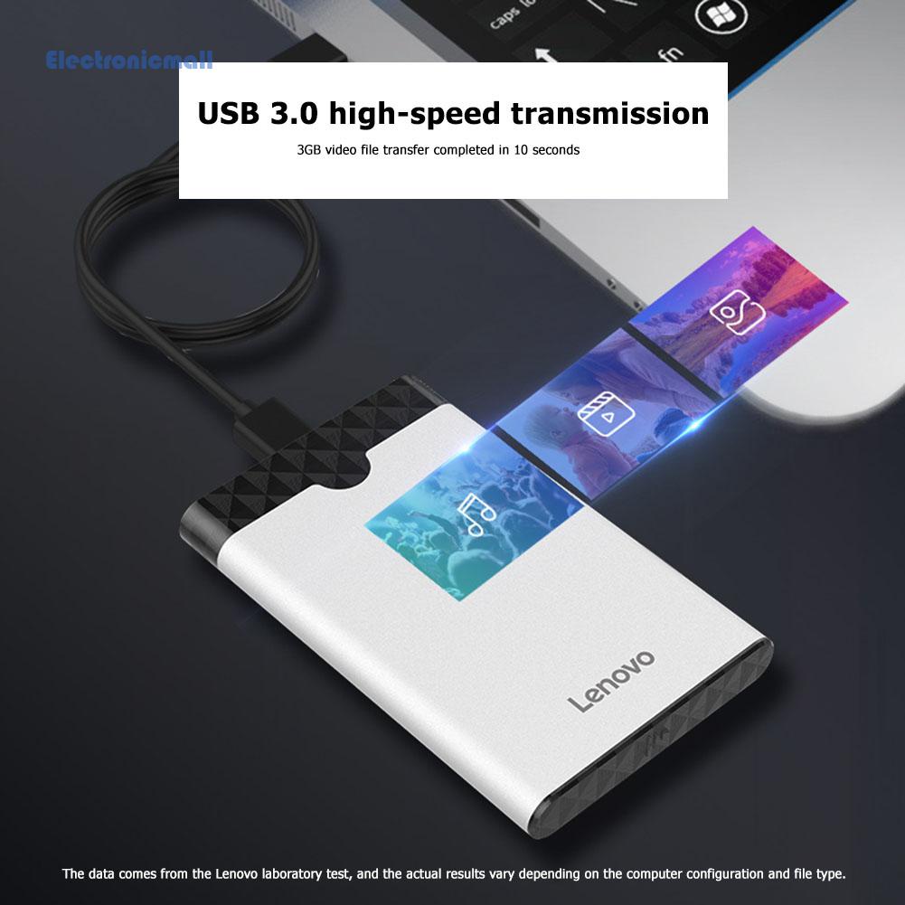 Vỏ Ổ Cứng Điện Tửmall01 Lenovo S-03 Usb 3.0 Sata Hdd Ssd Box 5gbps 2.5 Inch Ốp