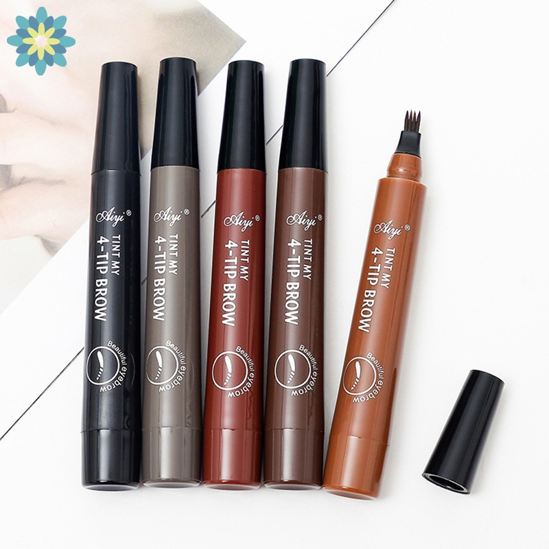 [Hàng mới về] Bút kẻ lông mày 4 ngạch chống nước lâu trôi trang điểm tự nhiên thời trang