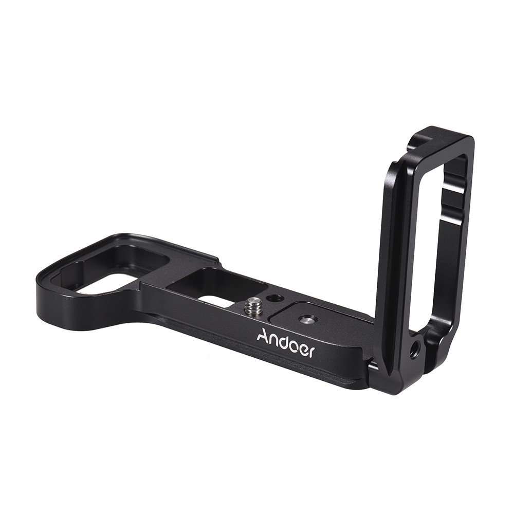 Ĩ Andoer L Shape QR Quick Release Plate Camera Cage Accessory Bracket Aluminum Alloy for Sony A7III/ A7R3/ A7M3/ A9 Send musical instrument cleaning cloth