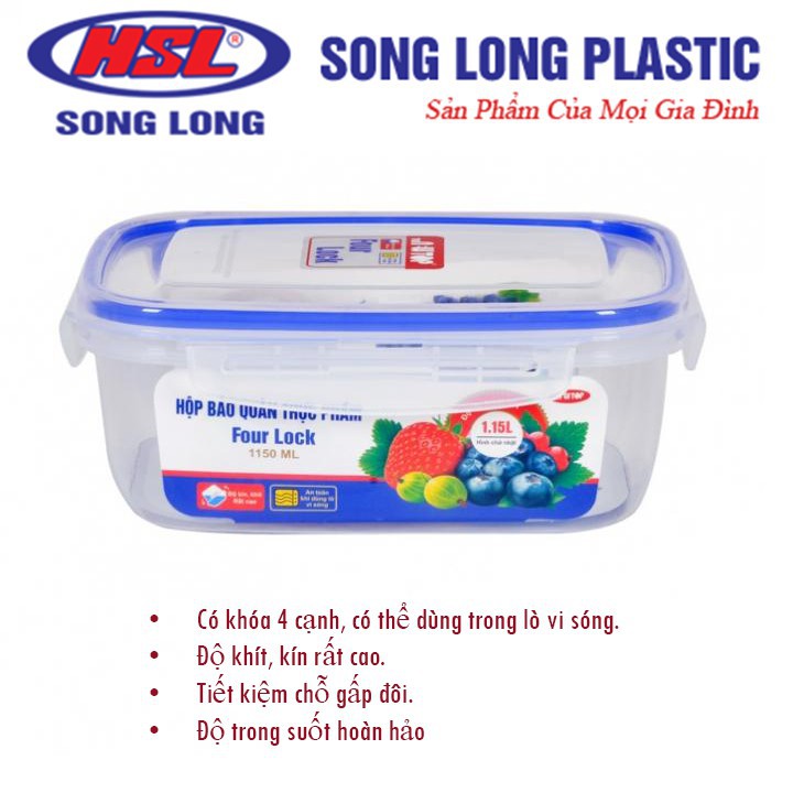 Combo 6 Set 3 hộp trữ đồ đông lạnh - hộp nhựa Song Long chất liệu nhựa an toàn cho sức khỏe (MS: 2508)