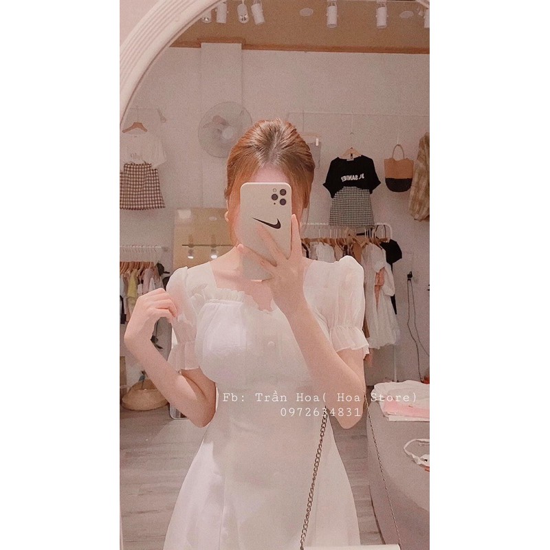 váy trắng tiểu thư ( ảnh shop chụp thật) | BigBuy360 - bigbuy360.vn