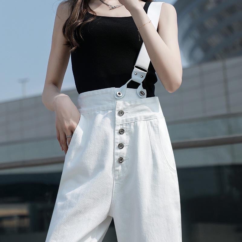 Quần Jean cạp cao, quần yếm nữ phiên bản Hàn Quốc 2021 ( sẵn hàng) | BigBuy360 - bigbuy360.vn