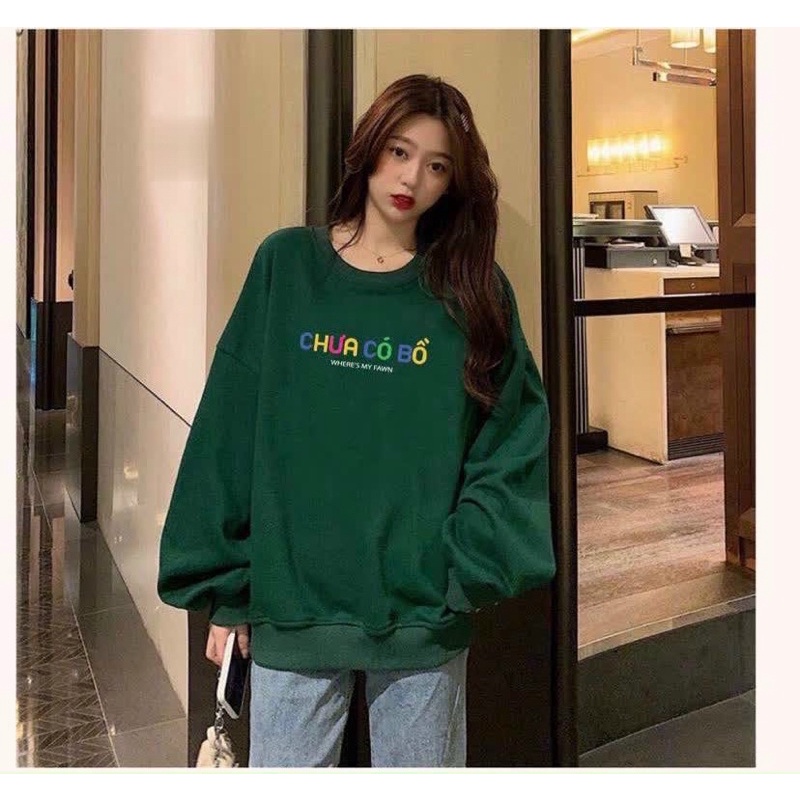 áo hoodie pe không nón in chữ chưa có bồ chất vải nỉ bông mềm mịn from dưới 65kg