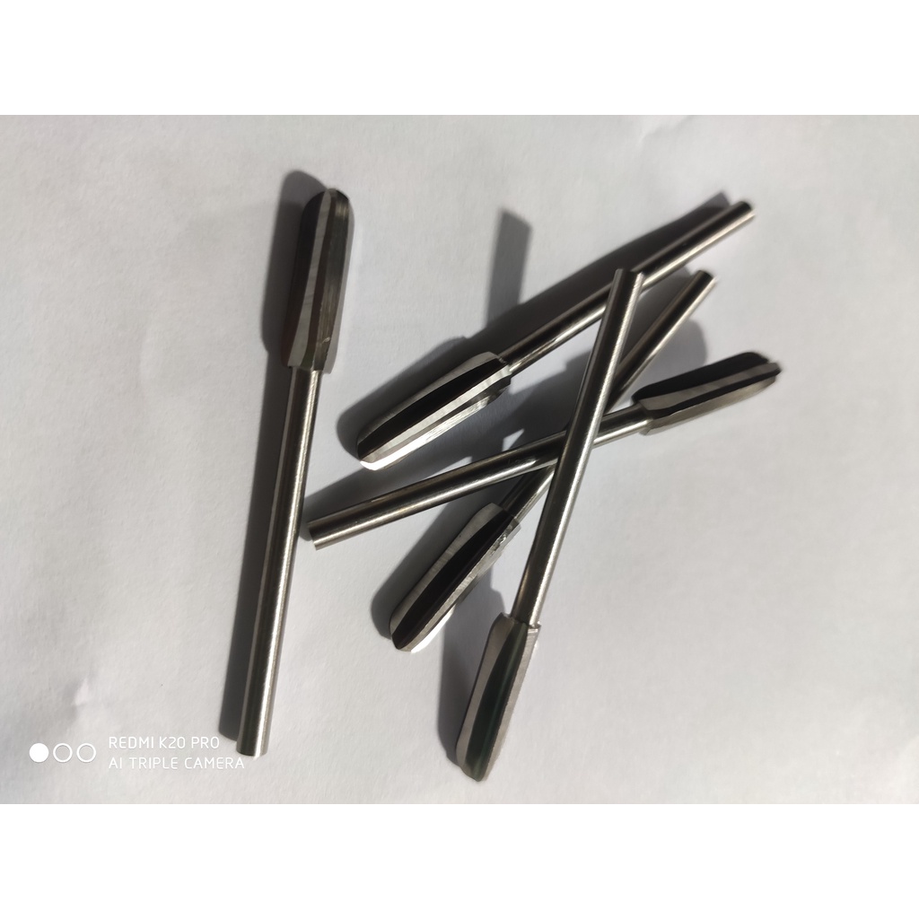Mũi lũa gỗ điêu khắc, chạm trổ mài khắc cán 3mm đầu tròn lưỡi 3 4 5 6 8 mm đục khoét gỗ sử dụng máy khắc cầm tay