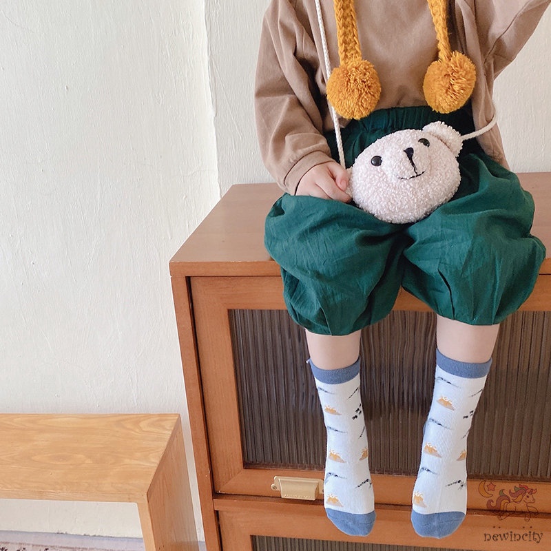 Bộ 3 đôi vớ cotton thiết kế hoạt hình dễ thương thời trang Hàn Quốc dành cho bé trai