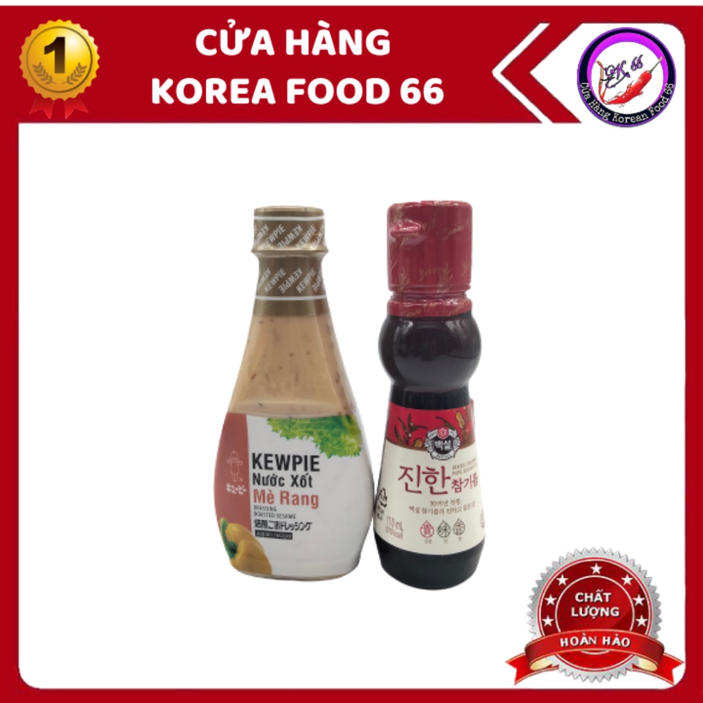 Dầu Mè Hàn Quốc Beksul 110ml và Sốt Mè Rang 210ml