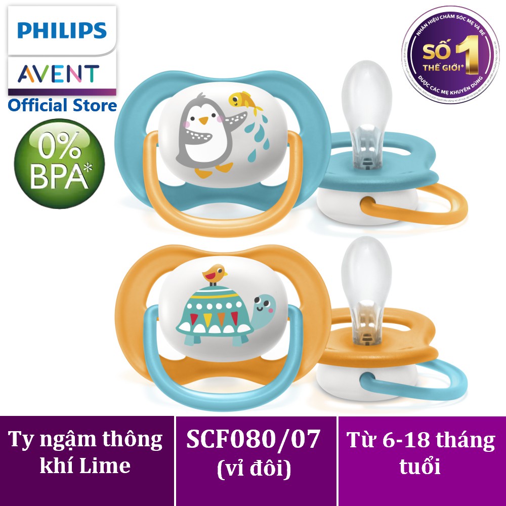 Ti giả thông khí Philips Avent SCF080 dành cho bé từ 6 đến 18 tháng tuổi