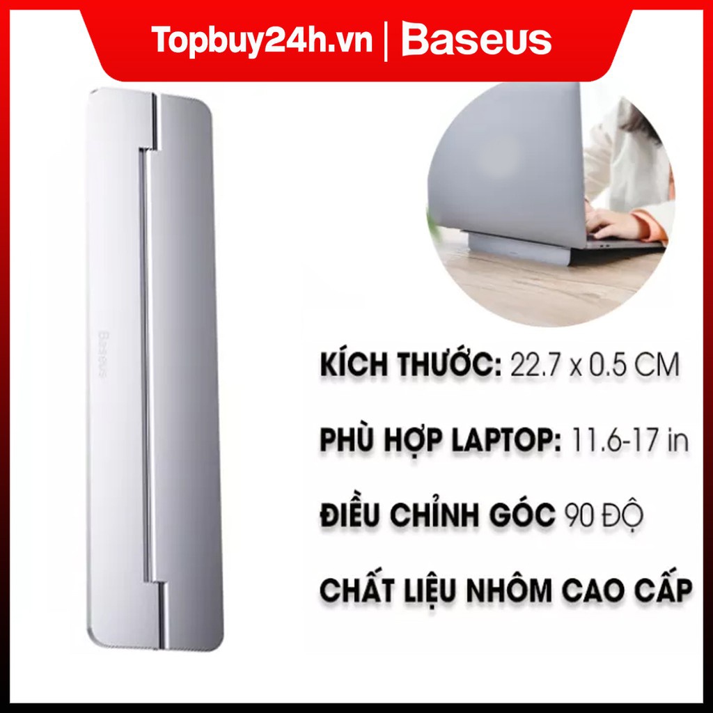 Giá Đỡ Máy Tính Hãng Baseus Làm Từ Hợp Kim Có Thể Gập Gọn Dành Cho Macbook Pro Air 12-17 Inch