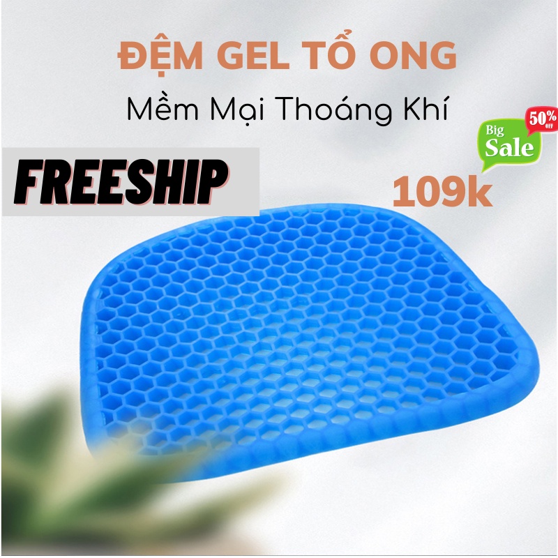 Đệm Ngồi Đệm Gel Tổ Ong Thoáng Khí Lót Ghế Ngồi Ô Tô Bảo Vệ Cột Sống titan.st