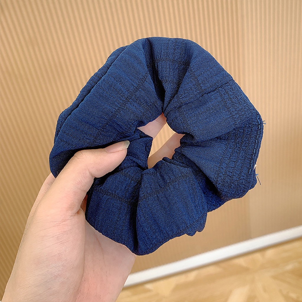 Dây Buộc Tóc Co Giãn Màu Trơn Hình Bông Hoa Xinh Xắn