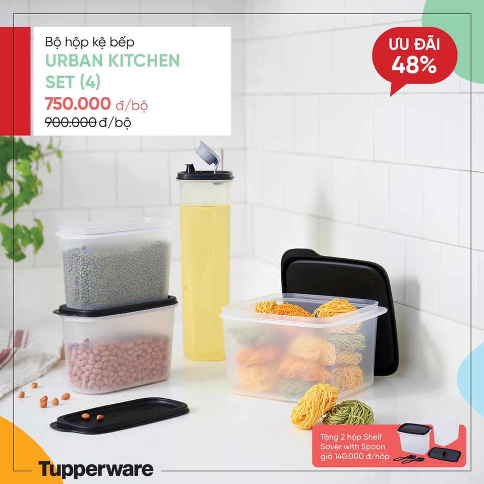 Tupperware FreeshipBộ kệ bếp - tiết kiệm không gian bếp, gọn gàng, kín khí