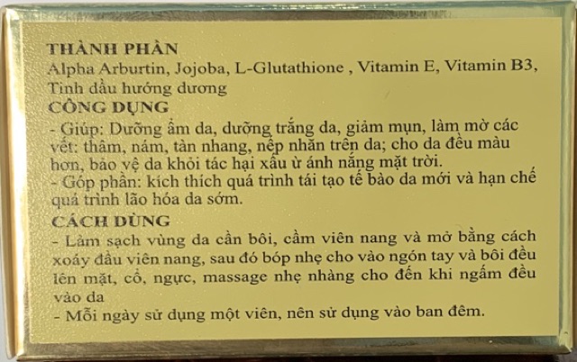 Viên Bôi Serum SKIN LISSE - Hộp 20 Viên - Dưỡng Ẩm,Dưỡng Trắng Da, Làm Mờ Các Vết Thâm Nám, Hãn Chế Qúa Trình Lão Hóa