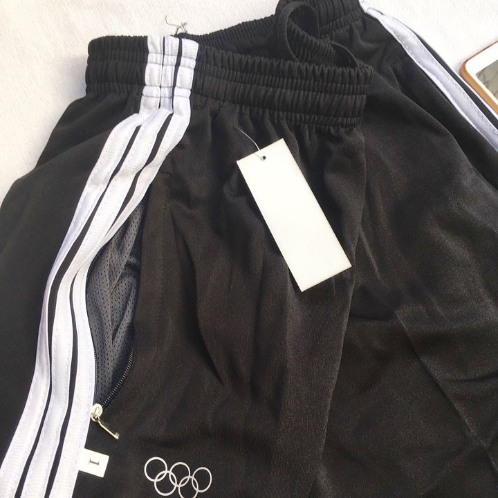 Quần dài nam từ 40-70kg thun co giãn 3 sọc trắng olympic - QN9